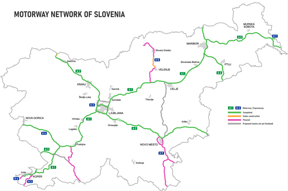 Sieć płatnych autostrad — Słowenia